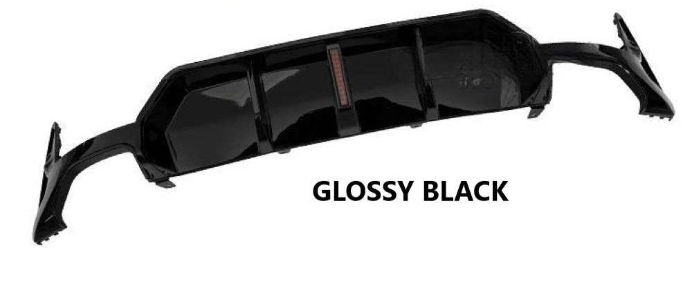 BMW 3 Series G20 M Sport (2023+) Rear Lip | Diffuser with Red LED | Gloss Black ABS | Plug & Play