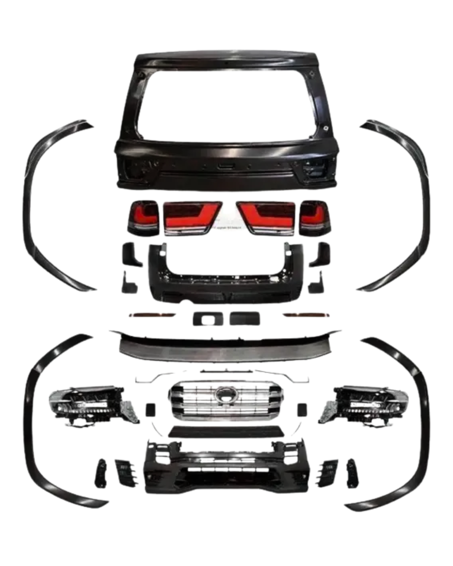 2016+ Land Cruiser LC200 LC300 Full Body Kit 2022 Look Glossy Black | Carteil
