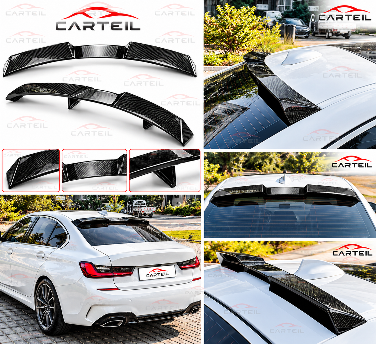 BMW 3-Series G20 Roof Spoiler (2020+)| Carbon Look ABS | Adhesive