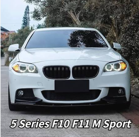 BMW 5 Series F10 M Performance Style Front Lip Splitter Glossy Black | Carteil