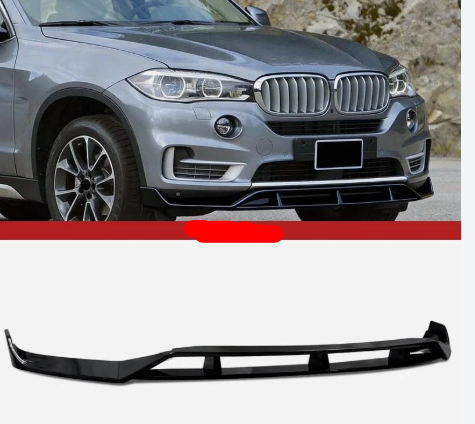 BMW X5 F15 (2014-2018) Front Lip | Two-Piece | Gloss Black ABS | Adhesive