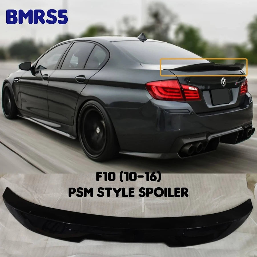 2010-2017 BMW 5 Series F10 PSM Style Rear Spoiler Glossy Black | Carteil