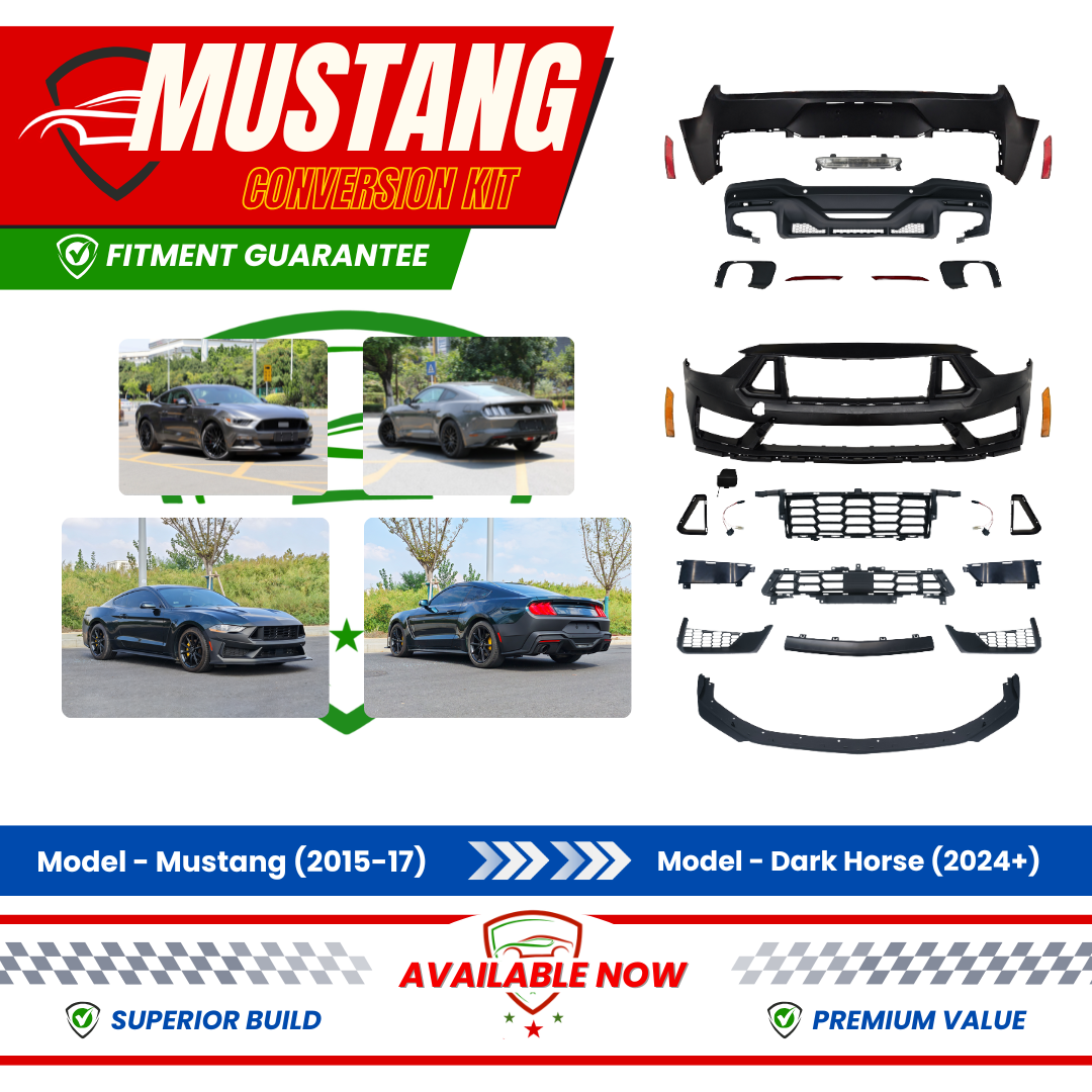2015-2017 Ford Mustang Dark Horse Style Body Kit Glossy Black | Carteil