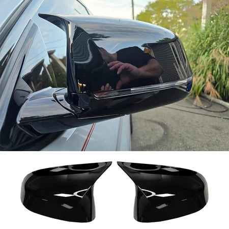 BMW X3,X4,X5,X6,X7  Mirror Caps (2019-2024)| Gloss Black ABS | Bolt-On Installation