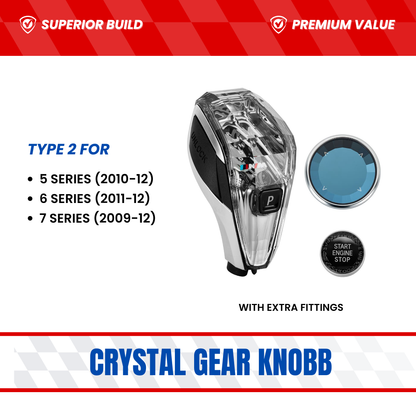 BMW 5/6/7 Series Crystal Gear Knob Kit iDrive | Carteil