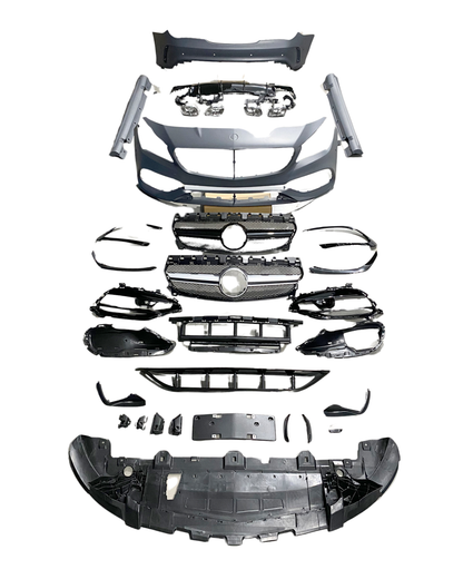 2013-2019 Mercedes CLA W117 Full AMG 45 Body Kit Glossy Black | Carteil