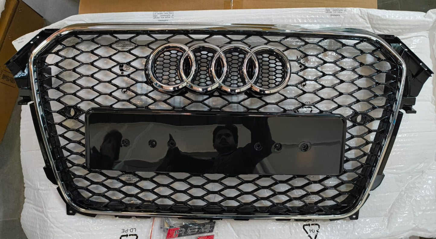 2013-2016 Audi A4 RS4 Grille Black Chrome | Carteil