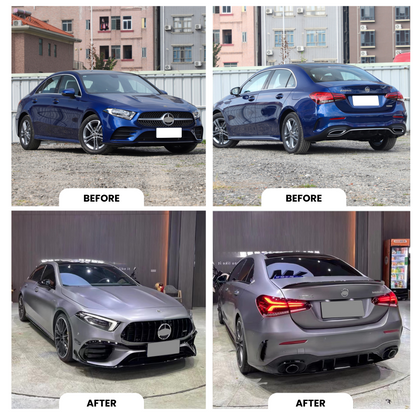 2018+ Mercedes A-Class W177 AMG 45 Body Kit Glossy Black | Carteil