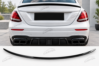 Mercedes-Benz W213 E63 Style Rear Spoiler (2016-2021) | Gloss Black ABS | Adhesive Installation