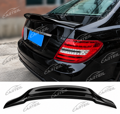 Mercedes-Benz C-Class W204 R Style Rear Spoiler (2007-2013) | Gloss Black ABS | Adhesive