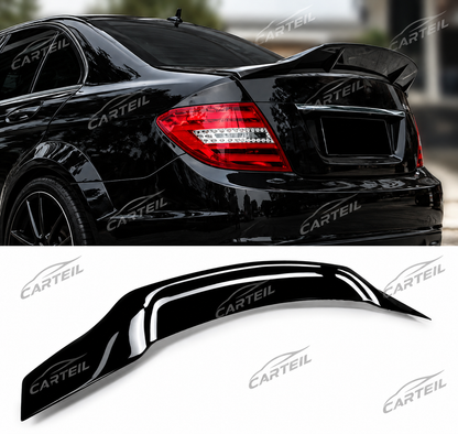 Mercedes-Benz C-Class W204 R Style Rear Spoiler (2007-2013) | Gloss Black ABS | Adhesive