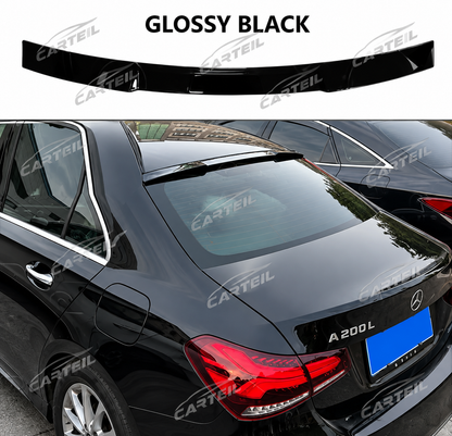 Mercedes-Benz A-Class W177  A200 / A220 / A35  AMG Sedan Roof Spoiler (2019-2021) | Gloss Black ABS | Adhesive Installation