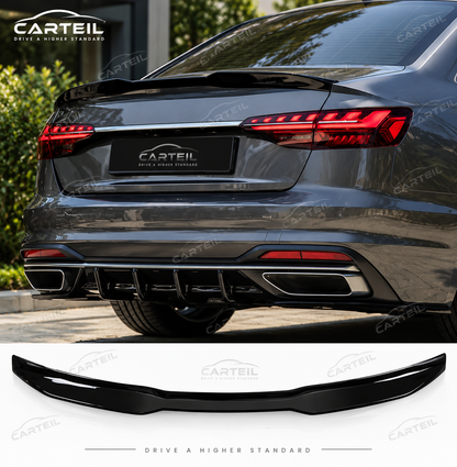 Audi A4 B9 Rear Spoiler(2019) | Gloss Black  | Adhesive