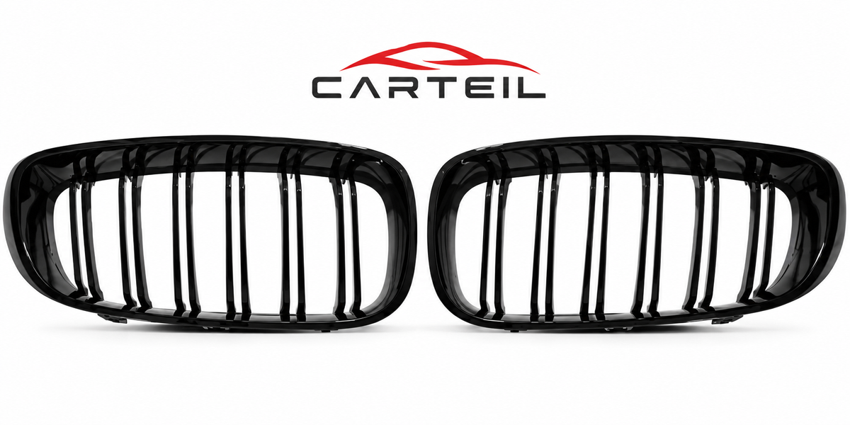 BMW 3-Series GT F34 Double Slat Front Grill (2013-2020)| Gloss Black ABS | Adhesive