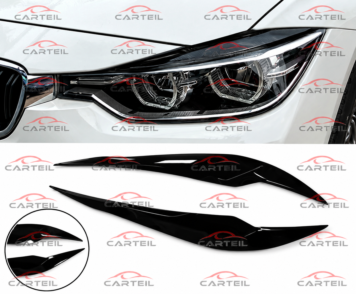 BMW 3-Series F30 Light Brow (2012-2018)| Gloss Black ABS | Adhesive