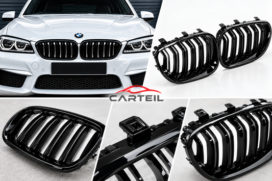 BMW 5-Series E60 Front Grille (2004-2010)| Gloss Black ABS | Adhesive