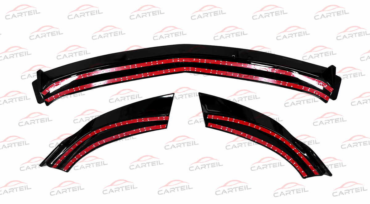 Mercedes-Benz C-Class W204 Front Lip (2007-2013)| Gloss Black ABS | Adhesive
