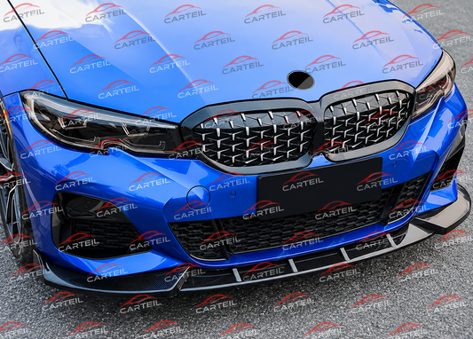 BMW 3-Series G20 M Sport Front Lip (2020-2022) | Gloss Black ABS | Bolt On