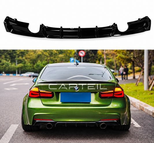 BMW 3-Series F30/F35 Rear Lip (2012-2018)| Gloss Black ABS | Adhesive
