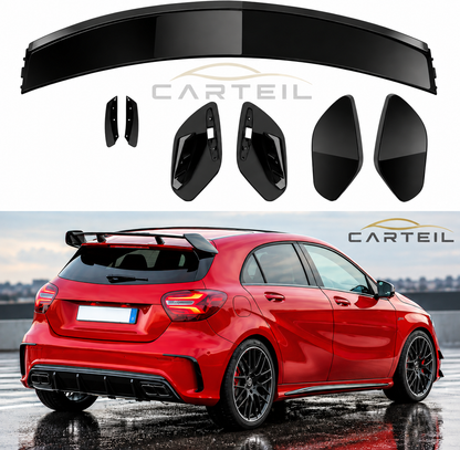 Mercedes-Benz A-Class W176 Roof Wing (2013-2018) | Gloss Black ABS | Adhesive