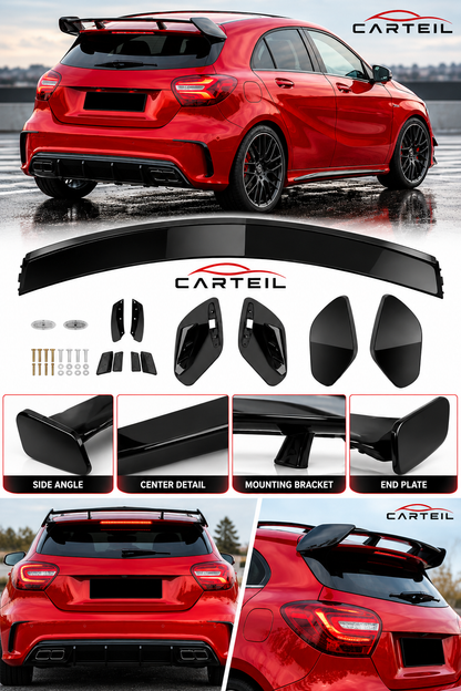 Mercedes-Benz A-Class W176 Roof Wing (2013-2018) | Gloss Black ABS | Adhesive