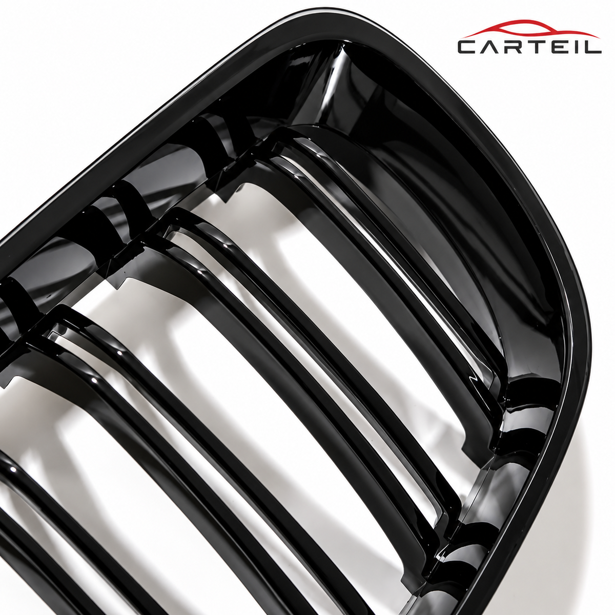 BMW 3-Series GT F34 Double Slat Front Grill (2013-2020)| Gloss Black ABS | Adhesive