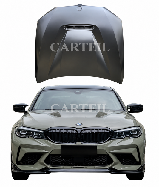 BMW G20 Aluminum Hood | Gloss Black ABS | Bolt-On