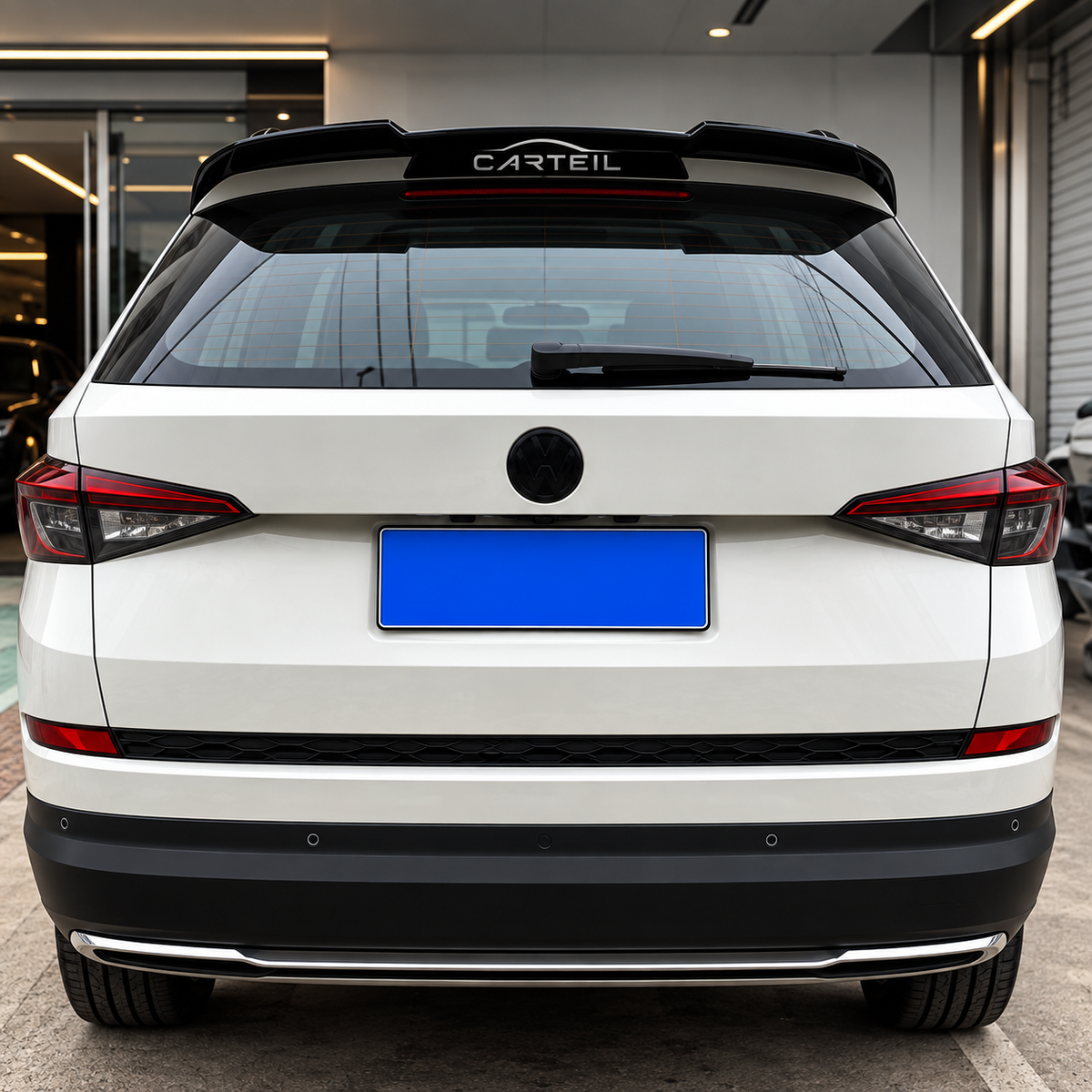 Skoda Kodiaq (2017-2021) Roof Spoiler | Gloss Black ABS | Adhesive