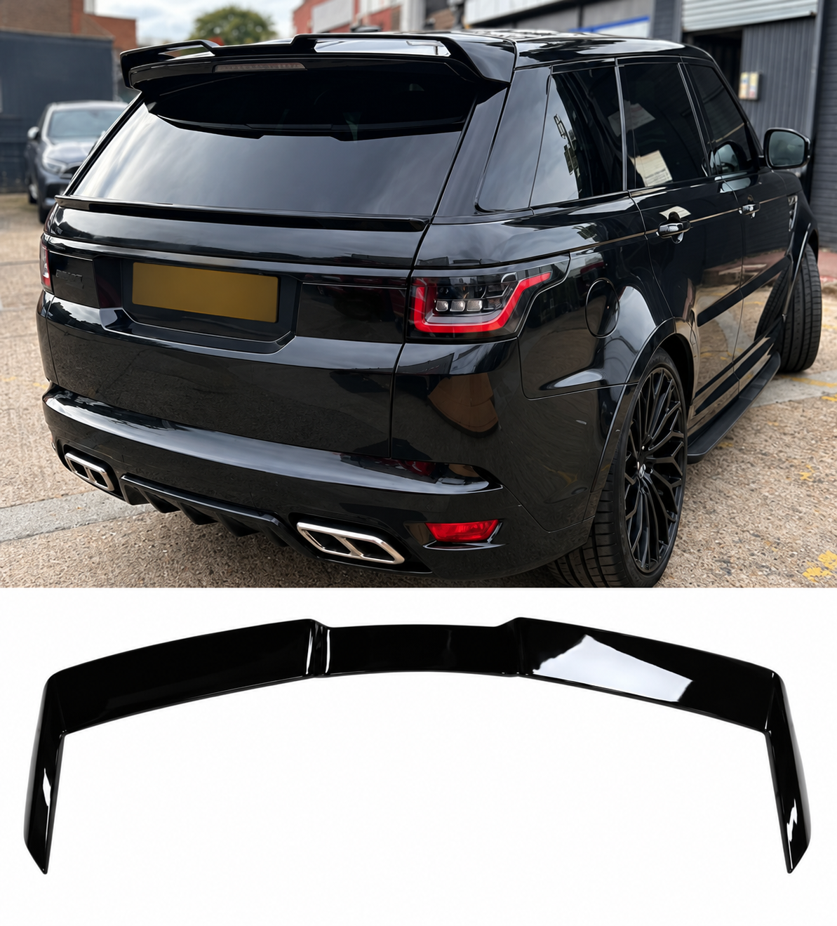 Land Rover & Range Rover Sport (2013-2018) Rear Spoiler | Gloss Black ABS | Adhesive