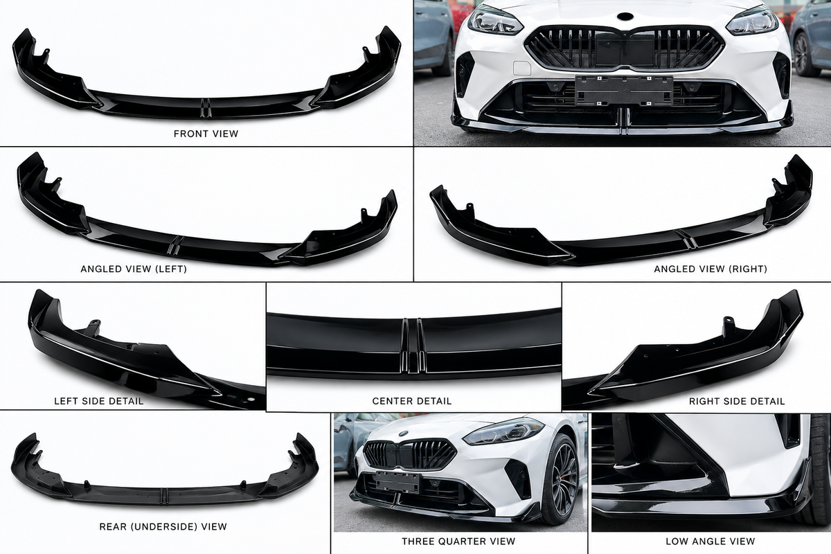 BMW 2 Series F74 Gran Coupe M Sport (2025+) Front Lip | BMW 1 series F70 | Gloss Black ABS | Adhesive