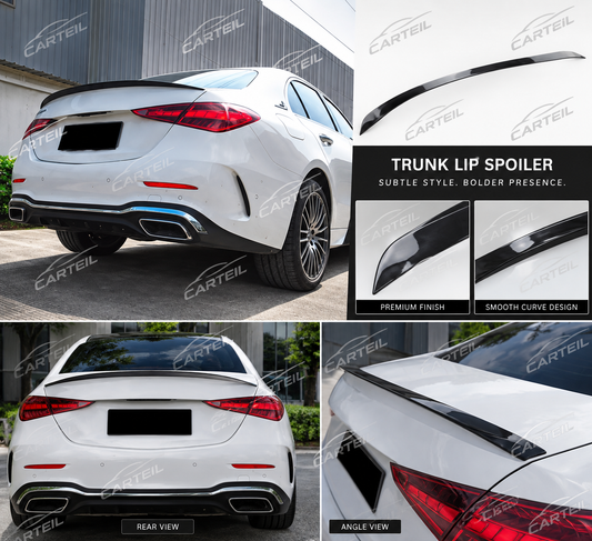 Mercedes-Benz C-Class W206 C63S Style Rear Spoiler (2022+) | Gloss Black ABS | Adhesive Installation