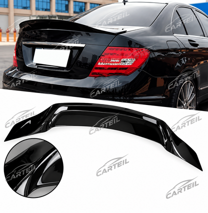 Mercedes-Benz C-Class W204 R Style Rear Spoiler (2007-2013) | Gloss Black ABS | Adhesive