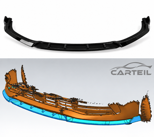 BMW 5 Series G30/G31 Standard (2017-2020) Front Lip |  Carbon Fiber Look ABS | Adhesive