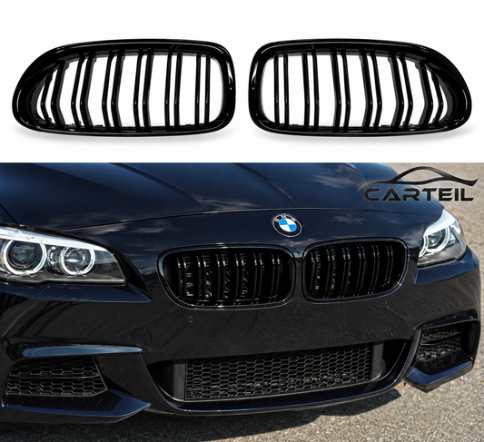 BMW 5 Series F10 (2010-2016) Front Grille  | Gloss Black ABS | Adhesive