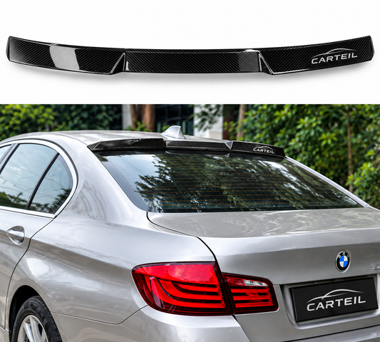 BMW 5 Series F10 M4 Style (2010-2016) Roof Spoiler | Carbon Fiber Look ABS | Adhesive