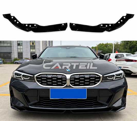 BMW 3 Series G20 M Sport (2023+) Front Lip Splitter |  Gloss Black ABS | Adhesive