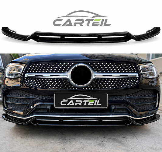 Mercedes-Benz GLC X253 Front Lip(2020+) | Gloss Black ABS | Adhesive Installation