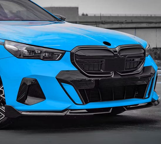BMW 5 Series G60/G68 (2024+) AERO Front Lip | Two-Piece | Gloss Black ABS | Adhesive