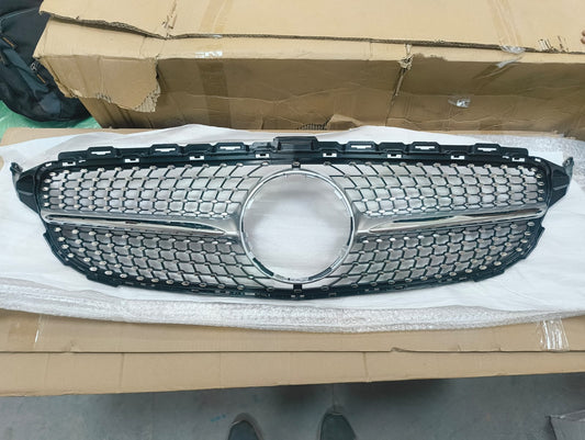 Mercedes-Benz C-Class W205 GT Grille Starry Sky Silver | Carteil