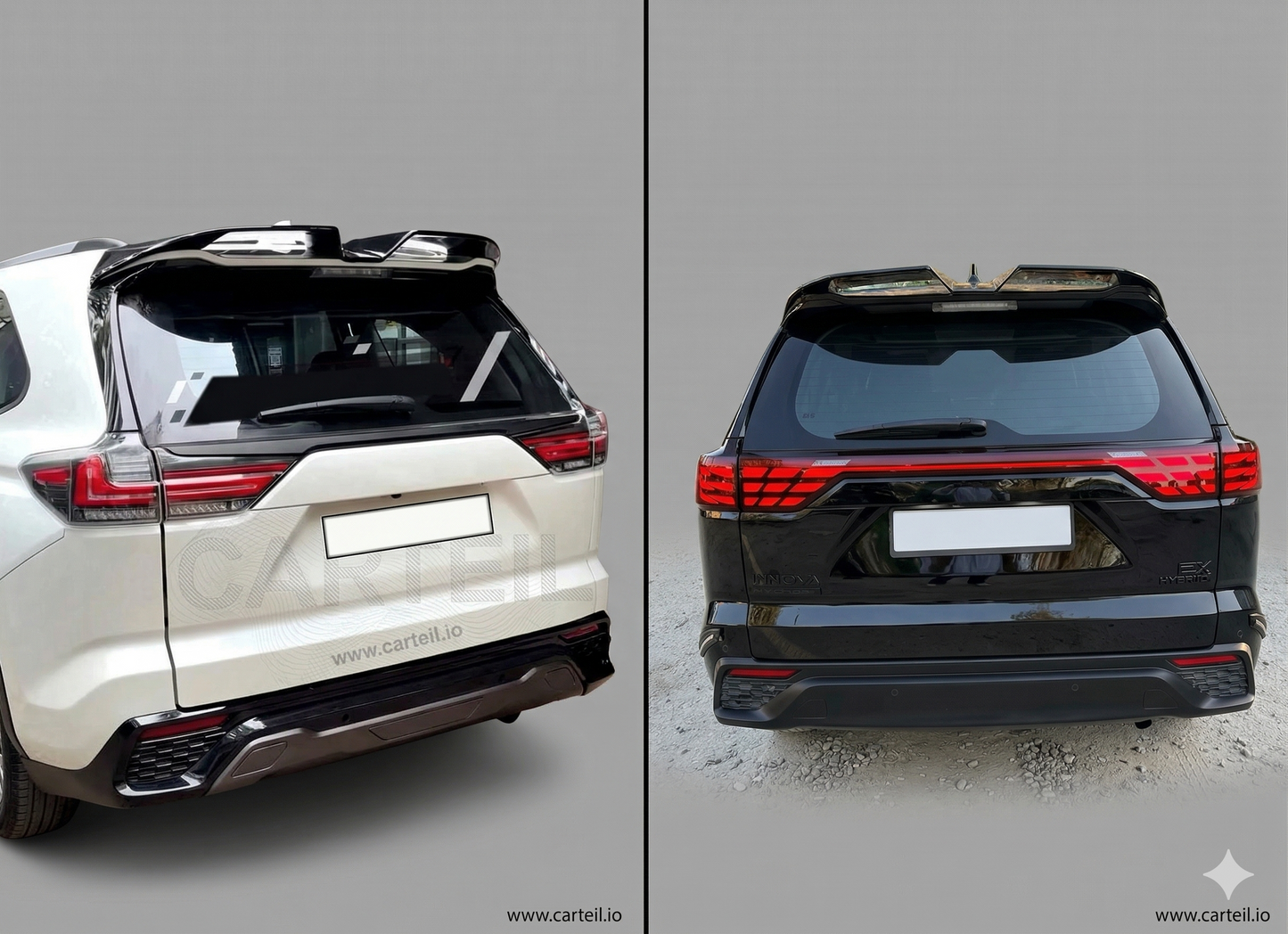 2023+ Toyota Hycross Rear Spoiler Glossy Black | Carteil
