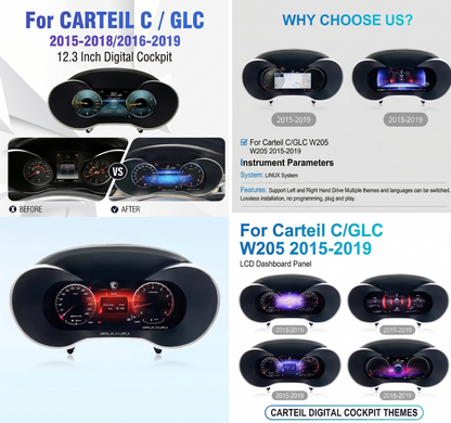 2015-2019 Mercedes W205 C-Class Digital Odometer | Carteil