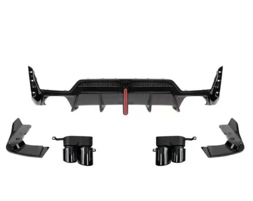 BMW G20 M-Spec Rear Diffuser LED Side Canards Glossy Black | Carteil