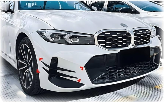 BMW 3 Series G20 G28 LCI Front Bumper Wind Knife Glossy Black | Carteil