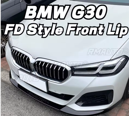 BMW 5 Series G30 FD Style Front Lip Splitter Glossy Black (2021+) | Carteil