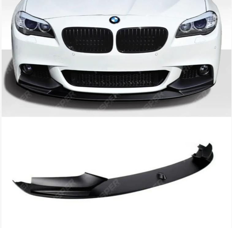 BMW 5 Series F10 M Performance Style Front Lip Splitter Glossy Black | Carteil