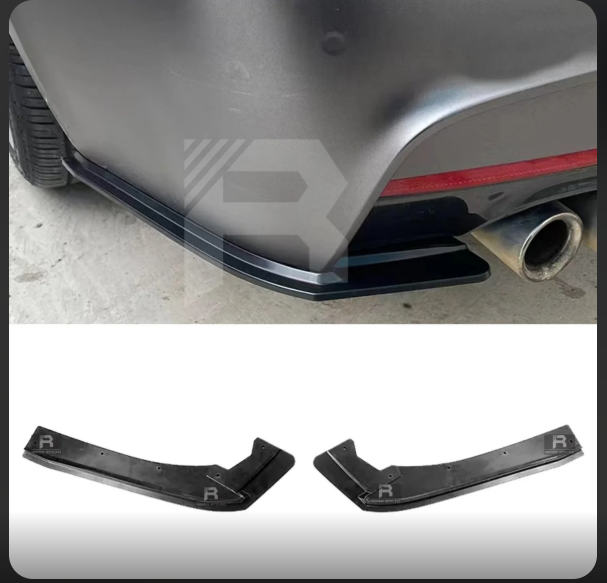 BMW 3 Series F30 (2012-2018) Rear Side Splitter | Gloss Black ABS | Adhesive