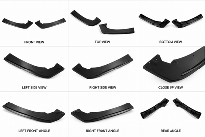 BMW 3 Series F30 (2012-2018) Rear Side Splitter | Gloss Black ABS | Adhesive