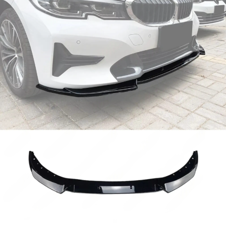 BMW 3-Series G20 SE/Sport Pre LCI Front Lip (2020-2022)| Gloss Black ABS | Adhesive
