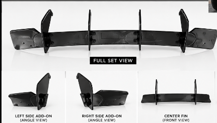 BMW 3 Series G20 M Sport (2020-2022) Rear Blade Diffuser | Gloss Black ABS | Adhesive