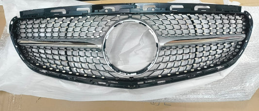 Mercedes-Benz E-Class W212 Diamond Grille Starry Silver | Carteil